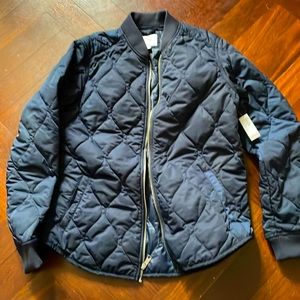 NWT Navy Blue Spring Fall Bomber Jacket Old Navy Tall